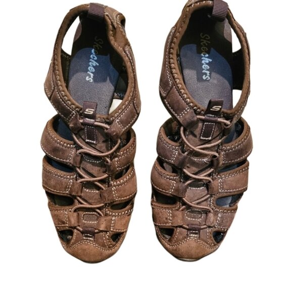 SKECHERS Women‎ 8.5 BROWN SLIP ON SANDALS Boat SHOES - Picture 3 of 6